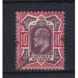 Great Britain 1911-13-10d dull reddish purple and carmine,(SG311) fine used