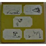 Cig + Trade Cards-1929,'How to sketch set mostly (VF to EX) in a four corner album cat 62