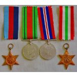 British WWII Italy Star Group of four to C.C. Skelton, ESQ of East Barsham, Norfolk. Includes: The