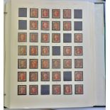 Great Britain 1858-79 Penny Red Plate Numbers A fine collection of 107 different plates between 71