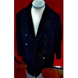 Royal Navy Arctic service Pea coat three quarter length jacket. Cloth covered buttons and in