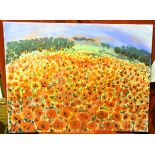 Commemorative Painting of the Poppies that grow on the fields of France and Flanders in