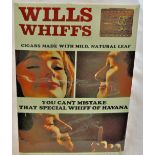 Advertising -A very nice shop advertisement for 'Wills Whiffs' Havana cigars from the 1970 and 80-'