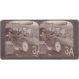 Stereoscope-A stereoscope photographic card from the Great War showing a biplane armed and ready for