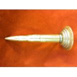 WWII Trench Art - 50cal Shell case adapted into a cigarette lighter, thread on the bottom for