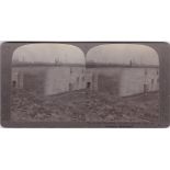 Stereoscope-A stereoscopic card from the Great War showing impressive captured German fortifications