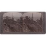 Stereoscope-A stereoscopic card showing a group of German U-Boats after the surrender of the 'German