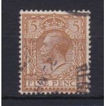 Great Britain 1912-24-5d bistre-brown (SG383) fine used