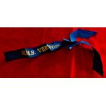 Naval Cap Ribbon 'H.M.S. Vernon'. Pre WWII ribbon. Scarce.