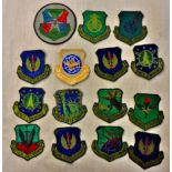 American Air Force sleeve patches (15) including: air Mobility Command, AF Systems Command,