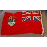 Canadian WWII Wartime dated flag: 1943 made in Ottawa Canada. Size: 60"x35"