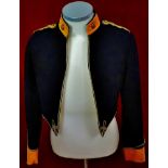 Norfolk Yeomanry Mess jacket and overalls. Senior NCO Yellow collar and cuffs, braid Epaulettes