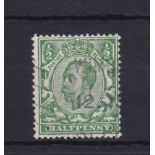 Great Britain 1912-1/2d green, watermark inverted, very fine used (SG44wi)