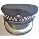 British Transport Police Chief Inspectors Peaked Cap, made by 'Westin Cap Ltd' size 55, cap badge (