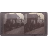 Stereoscope-A stereoscopic card from the Great War showing a battery of British heavy howitzers on