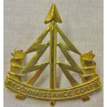 Reconnaissance Corps (Brass, lugs), 1941 - 46 pattern.