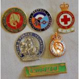 Sweetheart and Lapel badge collection (6), WWI Fife and Forfar Yeomanry Sweetheart made by Lambourne