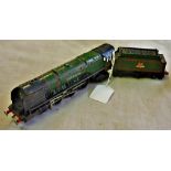 Hornby "OO" -Duchess of Montrose-matt green with tenders, well used restorable.