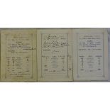 Shooting - Result cards for the Norfolk area, two for Easton Park dated 1912 and one for Somerley