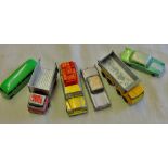 Matchbox and Dinky toys - 6 Diecast vehicles in used condition. A mix of cars, tricks and a coach.