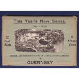 Guernsey - Range of (14) real Sepia postcards (includes set of 12)
