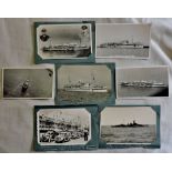 H.M. Hospital Ships WWII - H.M. Hospital Ships ABA - a group of RP Postcards well annotated with
