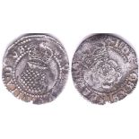 Great Britain -1604 - 1619 James 1st MM Halfgroat, larger Crown, GF,NVF S 2659