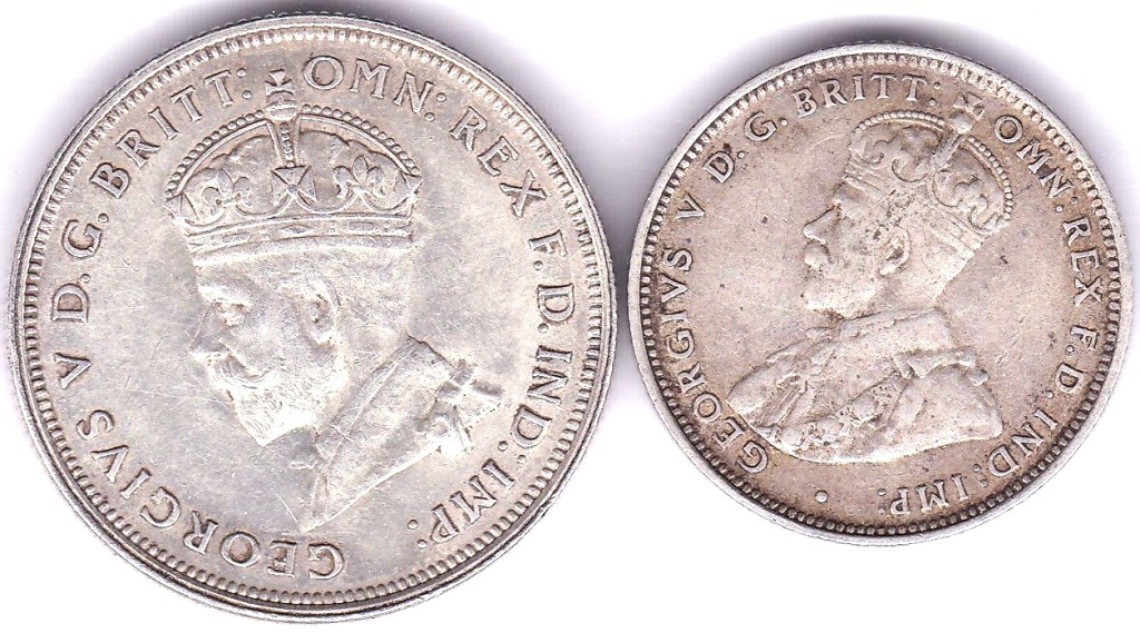 Australia - 1914 Shilling (2)-RefKM26,Grade VF and 1927 Florin Canberra Parliament -Ref KM31 Grade - Image 3 of 3