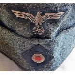 German WWII style Infantry soldiers side cap, 1943 dated, VF
