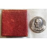German WWII style Hitler Plaque in fitted case