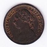 Great Britain Farthing - 1879 Queen Victoria Ref S3958, Grade AEF with Lustre.