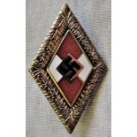 German WWII style Hitler Youth Leaders badge, maker marked: 'RZM' BM 1/122. GVF