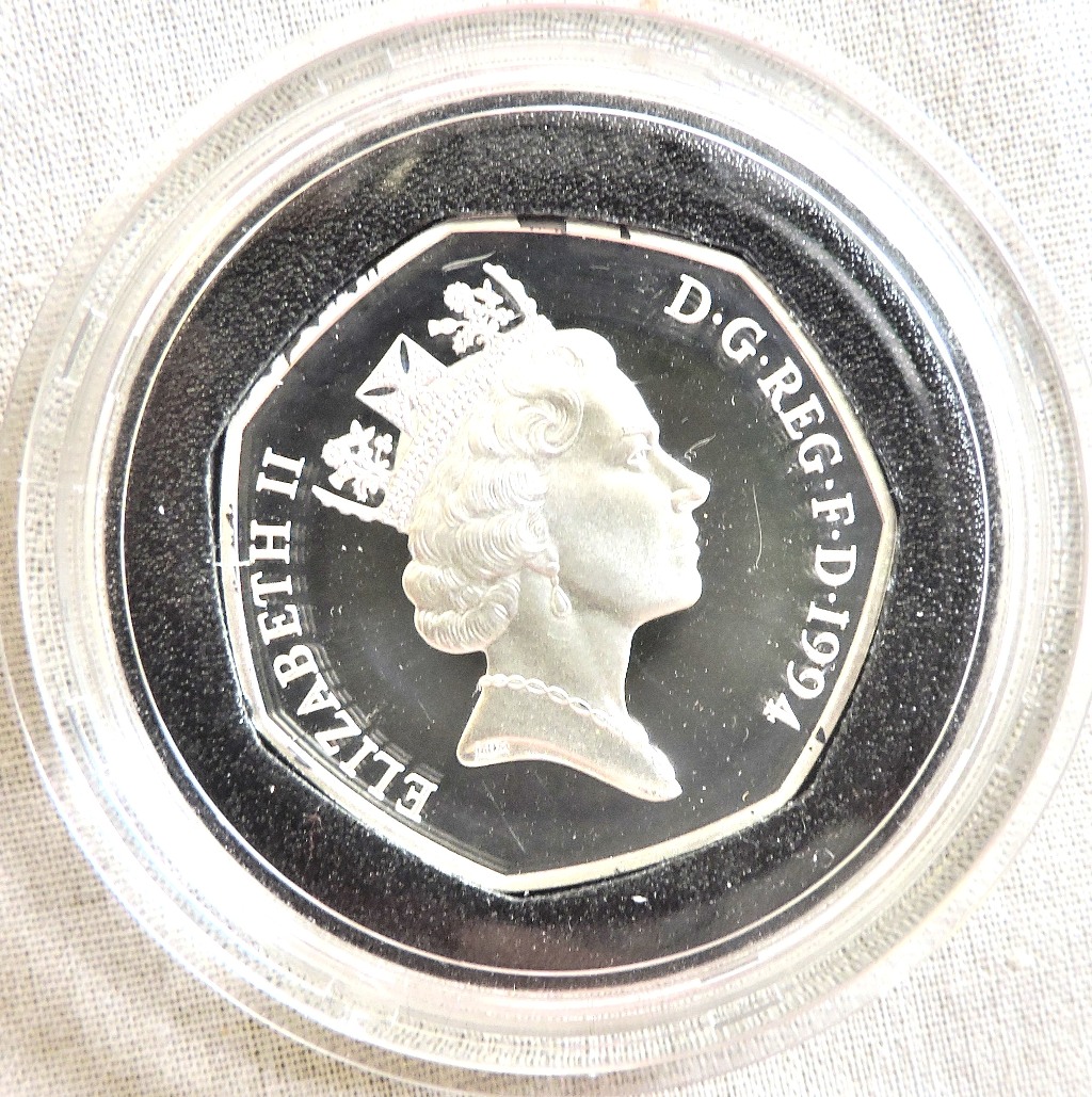 Great Britain-Silver proof 1994-fifty pence in a capsule, spink 4353 - Image 2 of 3