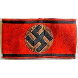 German WWII style SS Armband, fairly stained. VF, A/F
