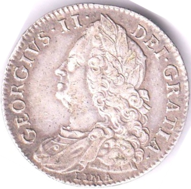 Great Britain Half Crown 1746/5 King George 11-Ref S3695A,Grade.-Grade Fine.