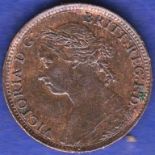 Great Britain Farthing - 1890 Queen Victoria Ref S3958, Grade EF.