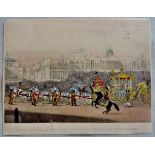 Royalty-Victoria in the state carriage returning from her coronation - a hand- coloured print