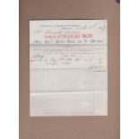 Suffolk 1864 Red & Blue coloured Invoice From Charles Eade, Wine, Spirits & Ale Merchant, Hyde