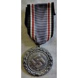 German WWII style Luftschutz Air Raids Protection Honour Award medal 2nd class. GVF
