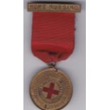 Girls Life Brigade scarce Red Cross "Home Nursing" medal, named G.Miller 1930, GVF