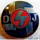 German WWII style DJ Deutsches Youth lapel badge, VF