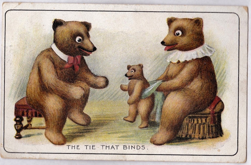 Bears - 1911 Chromo postcard by Wildt & Kray, used