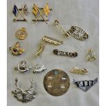 British Military badges and shoulder titles (17) a good mixed lot including: Royal Signals and