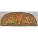 British WWII style Jump wings in cloth, VF