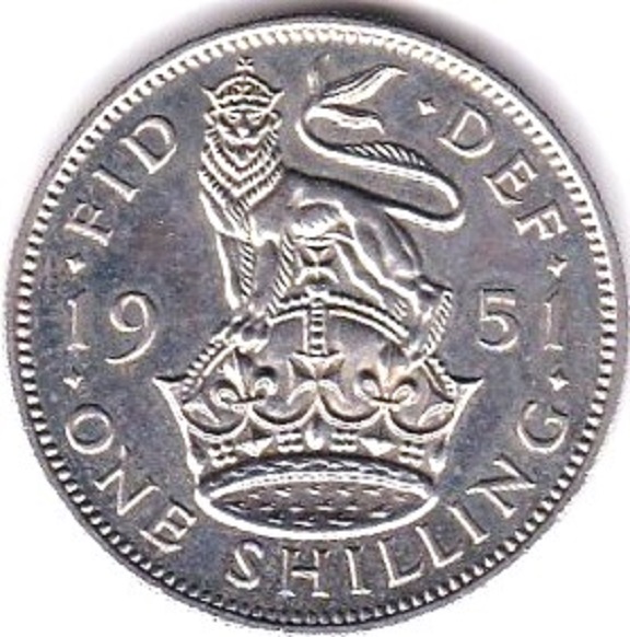 Great Britain - 1951 Proof Shilling, English reverse, S 4108