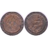 Great Britain 1797-Cartwheel George III Two pence, (VF+) (S3776) cat £200