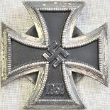 German WWII style Iron Cross 1st class, screw back, one piece construction, small maker '51'