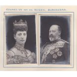 Royalty King Edward VII and Queen Alexandra postcards in bas relief - Alliance Series by Taber,