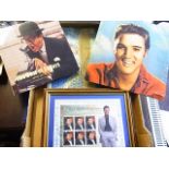 Framed photo's of Sir Cliff Richard-one photo with stamps to mark 40th anniversary of hits, also