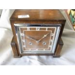 Clock - Post War Utility Oak Mantle clock. In need of restoration.